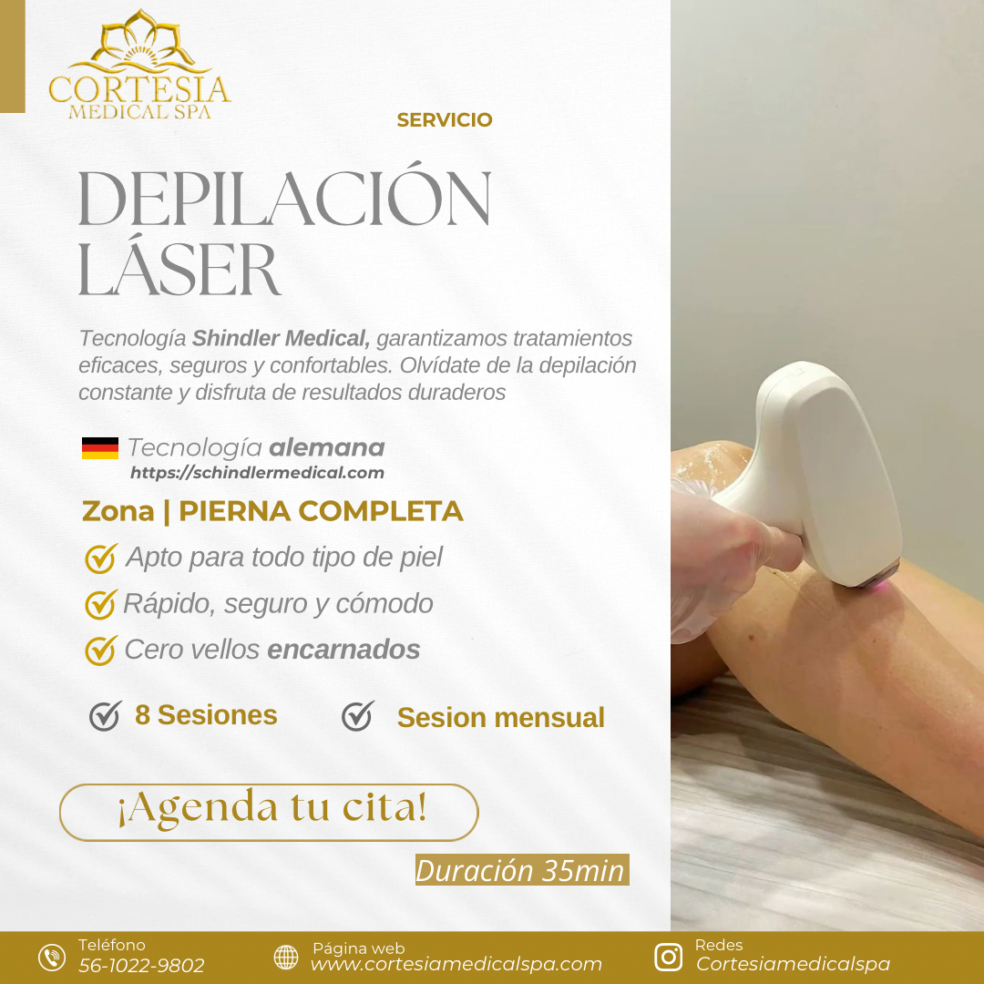 Depilación Láser Pierna Completa ( 8 sesiones)