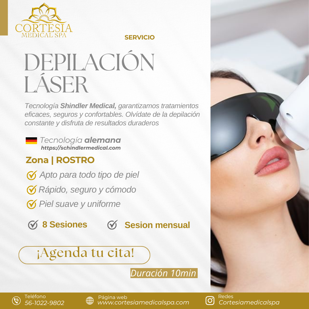 Depilación Láser Facial ( 8 sesiones)