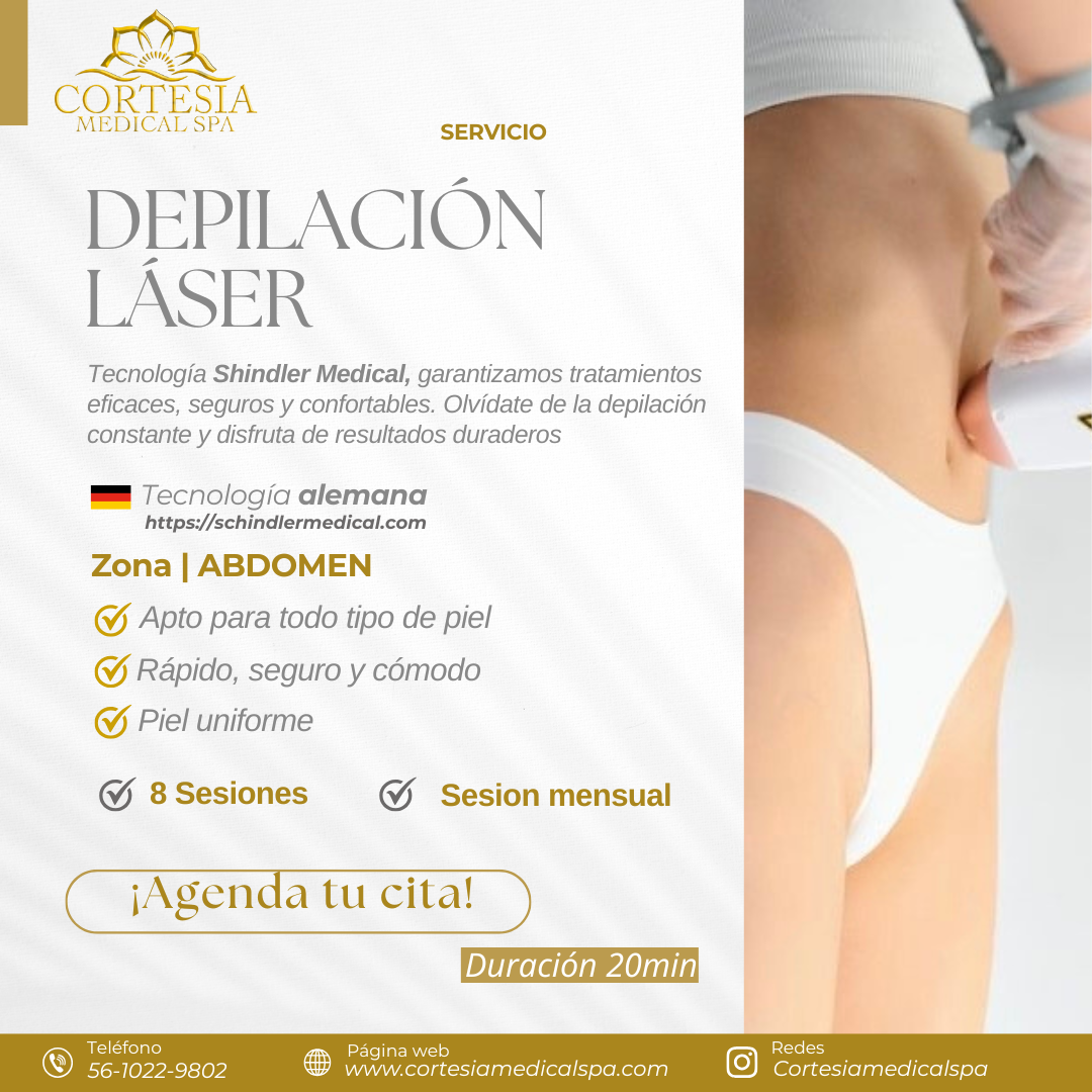 Depilación Láser Abdomen ( 8 sesiones)